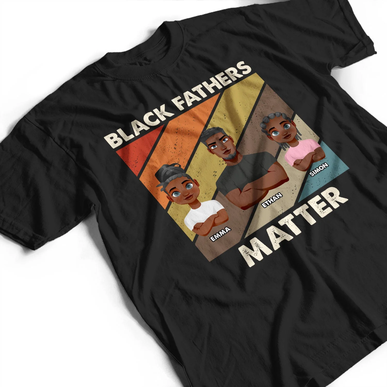 Black Fathers Matter - Personalized T Shirt - Image 3