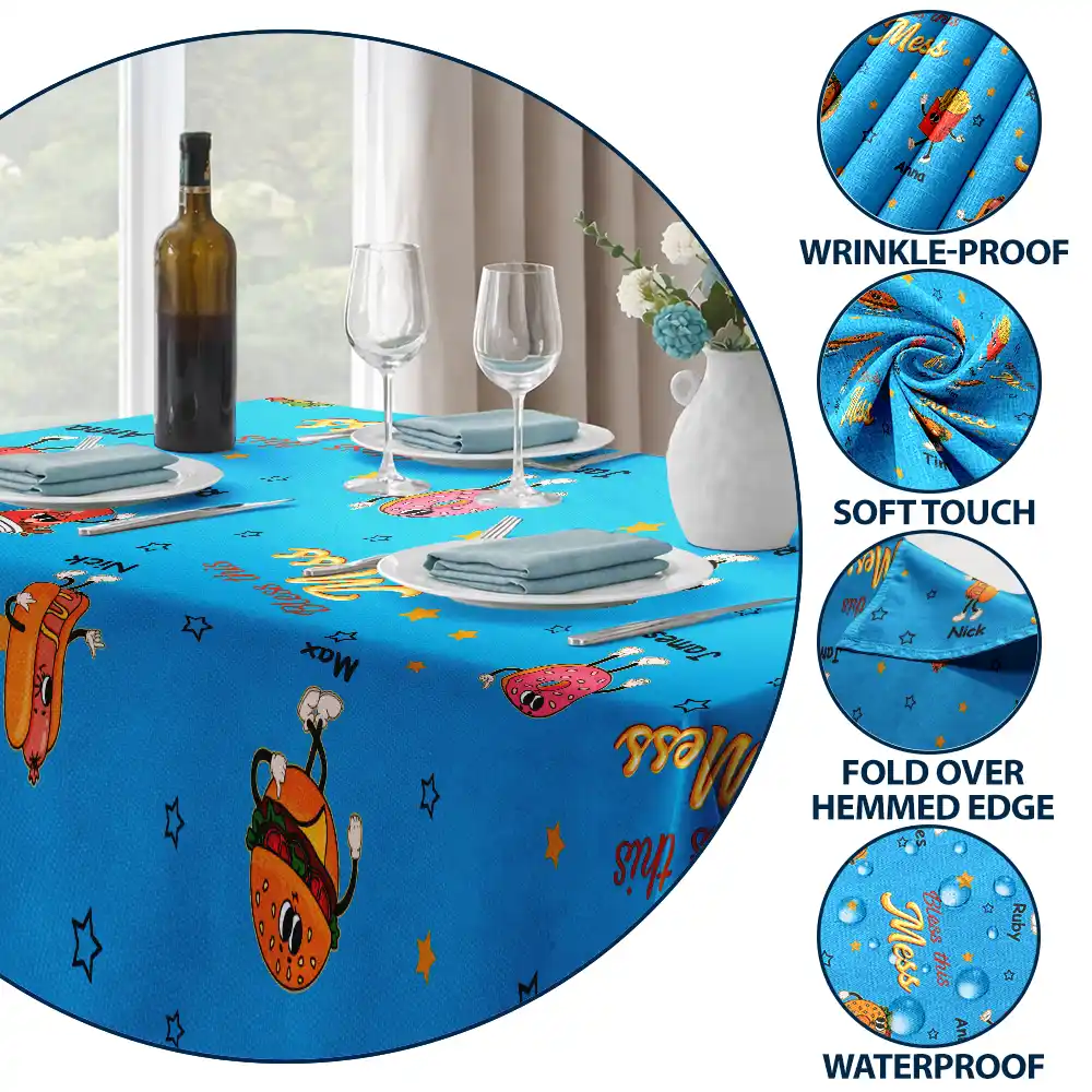 Bless This Mess - Personalized Tablecloth - Image 4