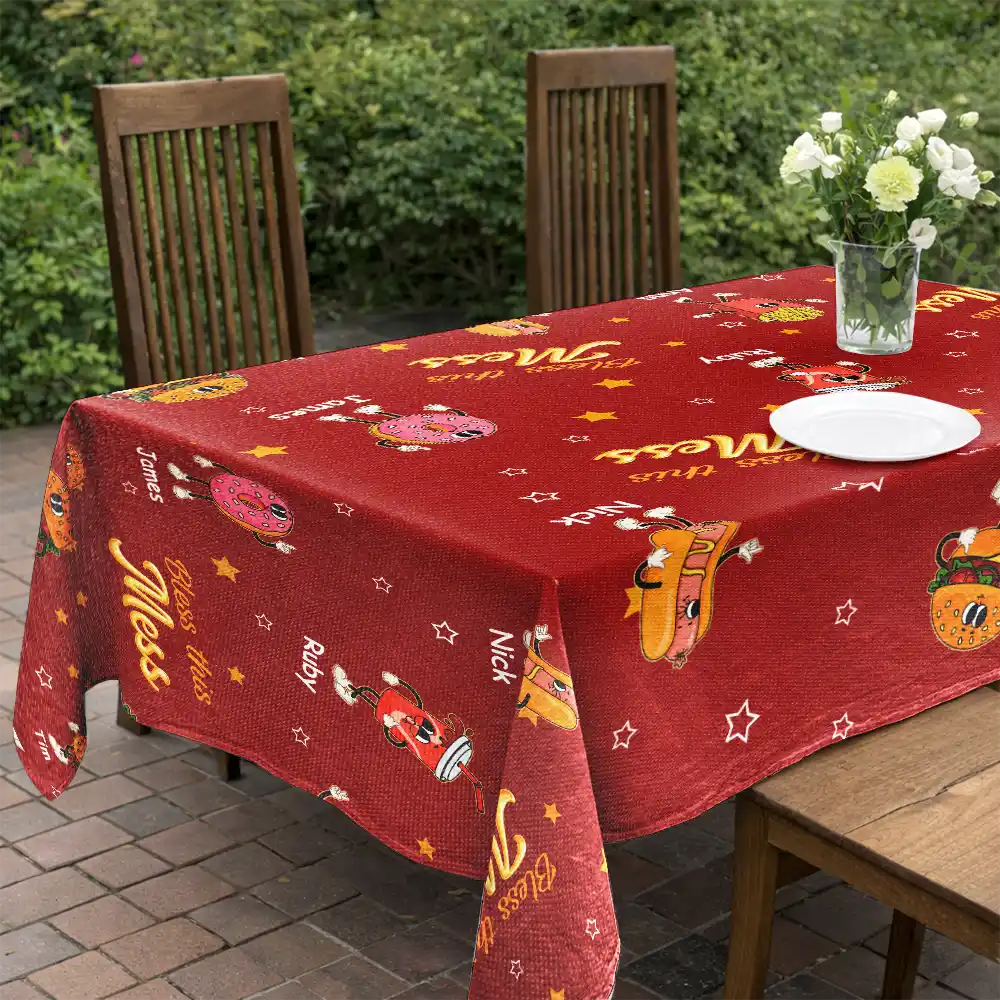 Bless This Mess - Personalized Tablecloth - Image 5