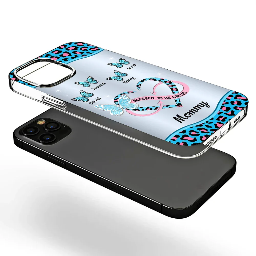 Blessed To Be Called Grandma Mom - Personalized Clear Phone Case - Image 3