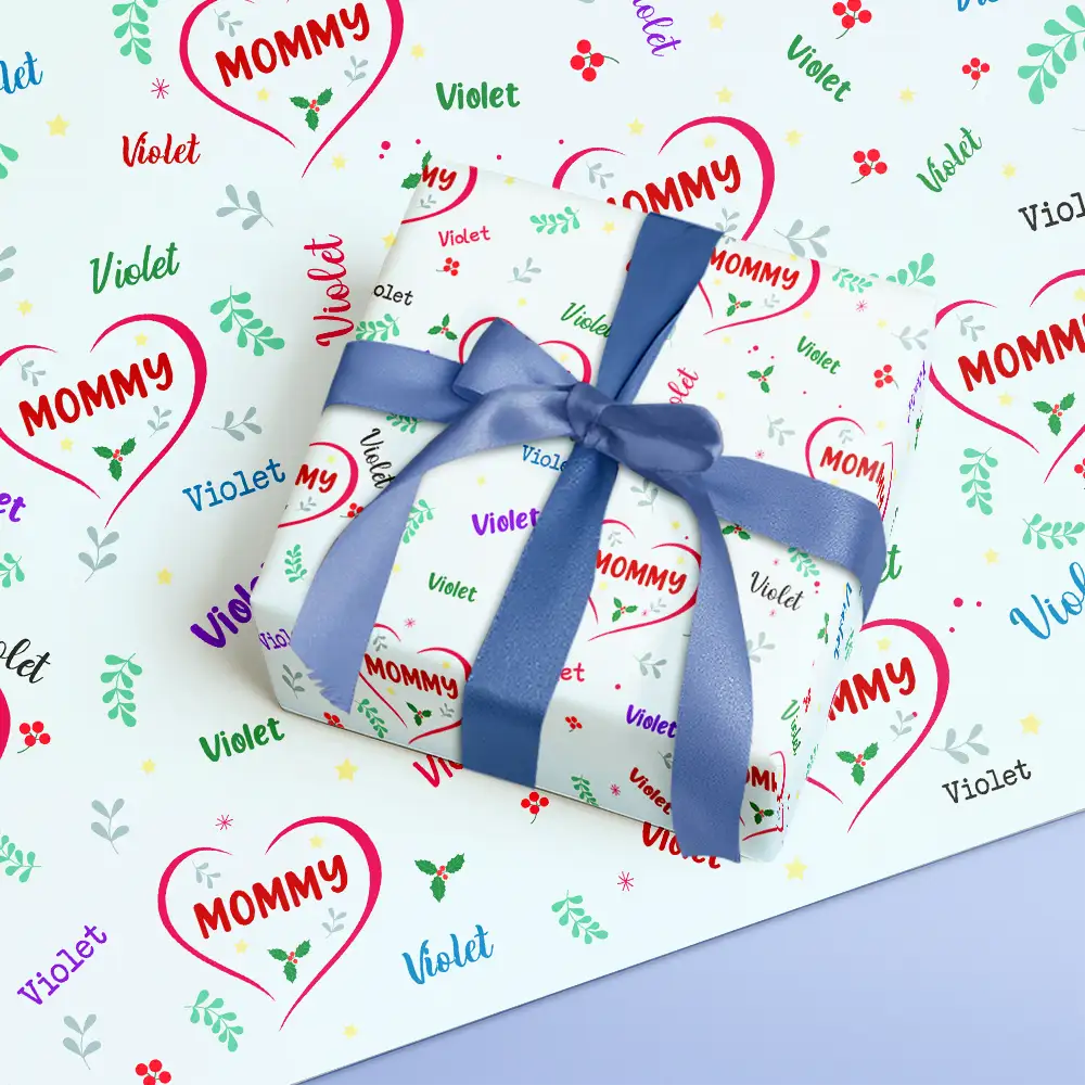 Blessed To Be Called Grandma Nana - Personalized Wrapping Paper - Image 4