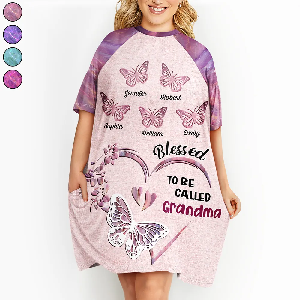 Blessed To Be Called Grandma - Personalized Women's Sleep Tee