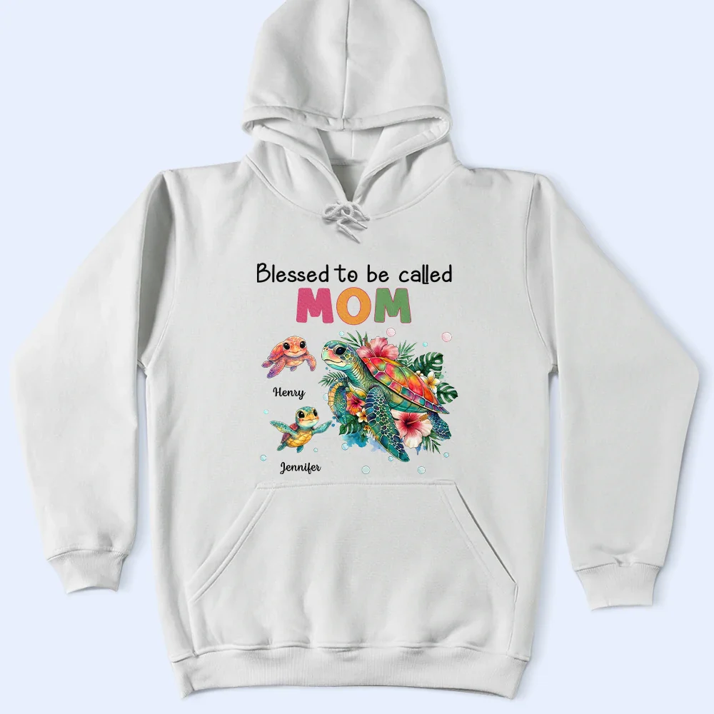 Blessed To Be Called Grandma Sea Turtle - Personalized T Shirt - Image 4