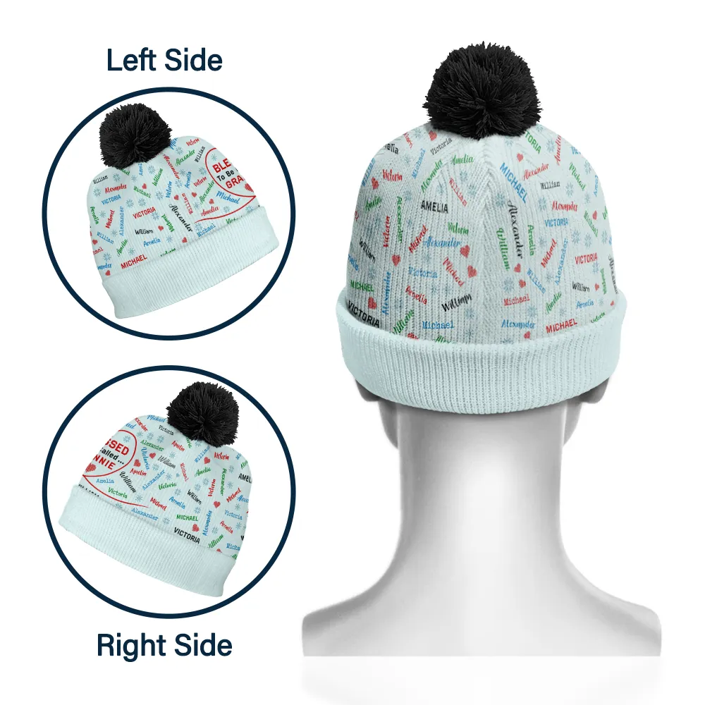 Blessed To Be Called - Personalized Bobble Beanie Hat - Image 3