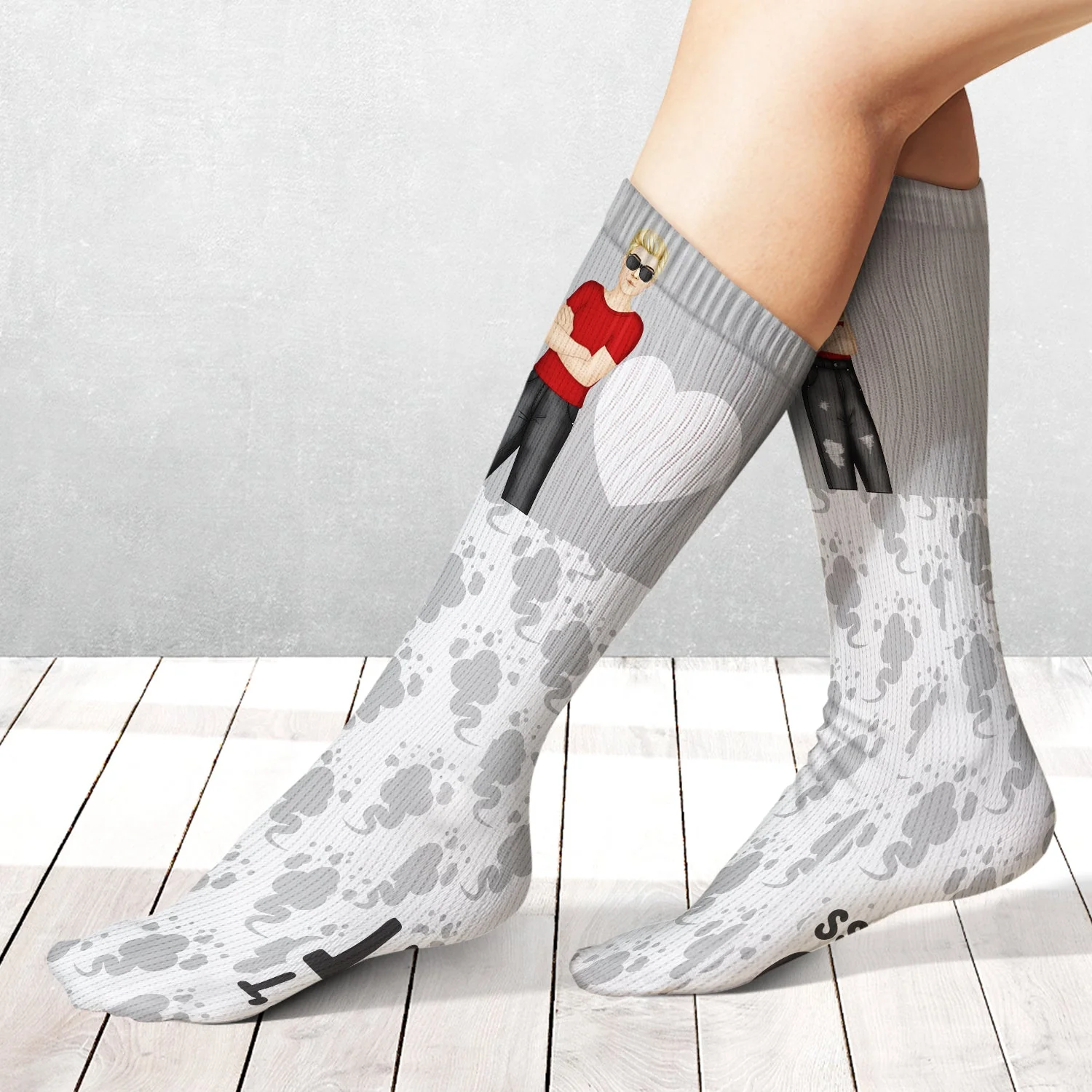 Blew You A Kiss - Gift For Couples - Personalized Socks - Image 2