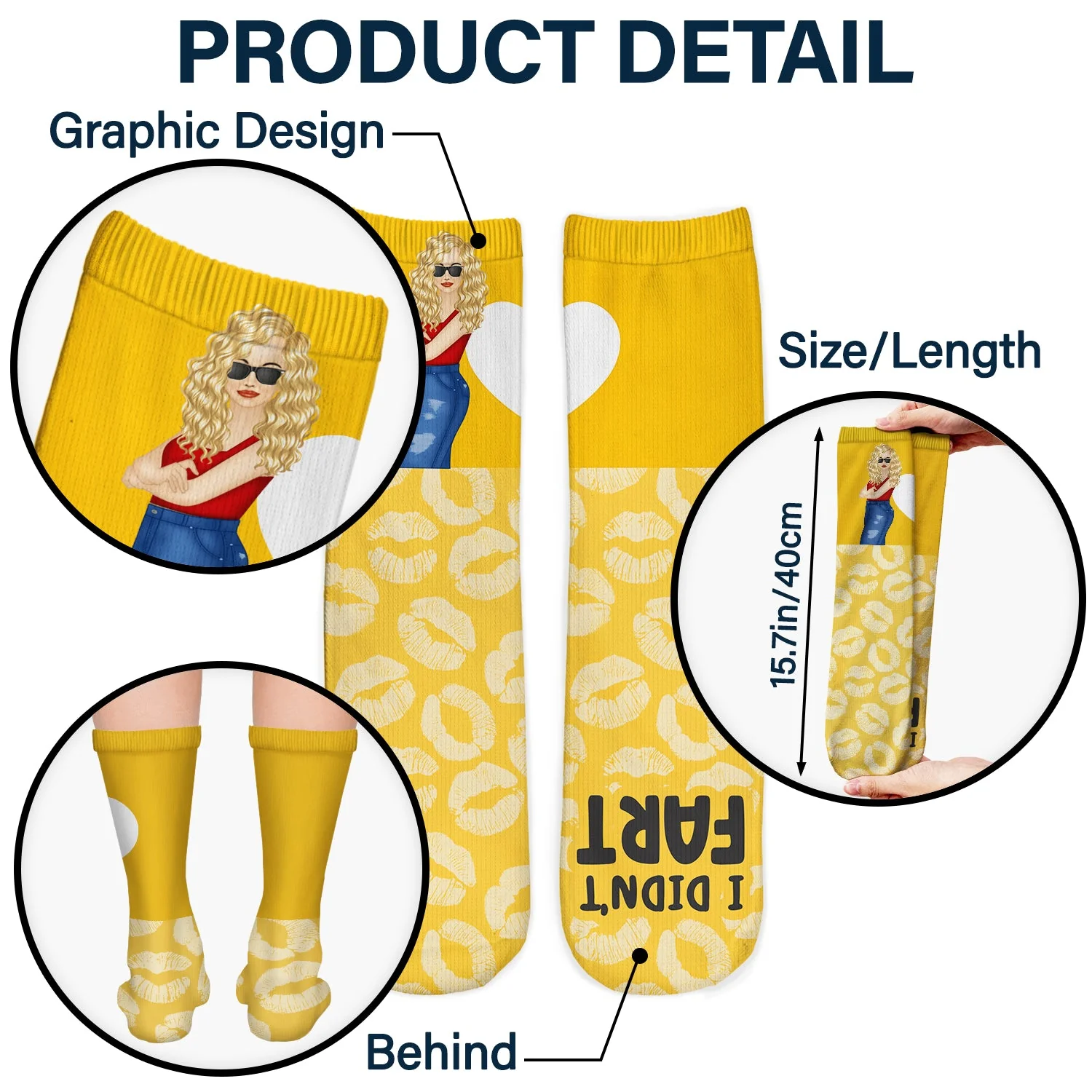 Blew You A Kiss - Gift For Couples - Personalized Socks - Image 5