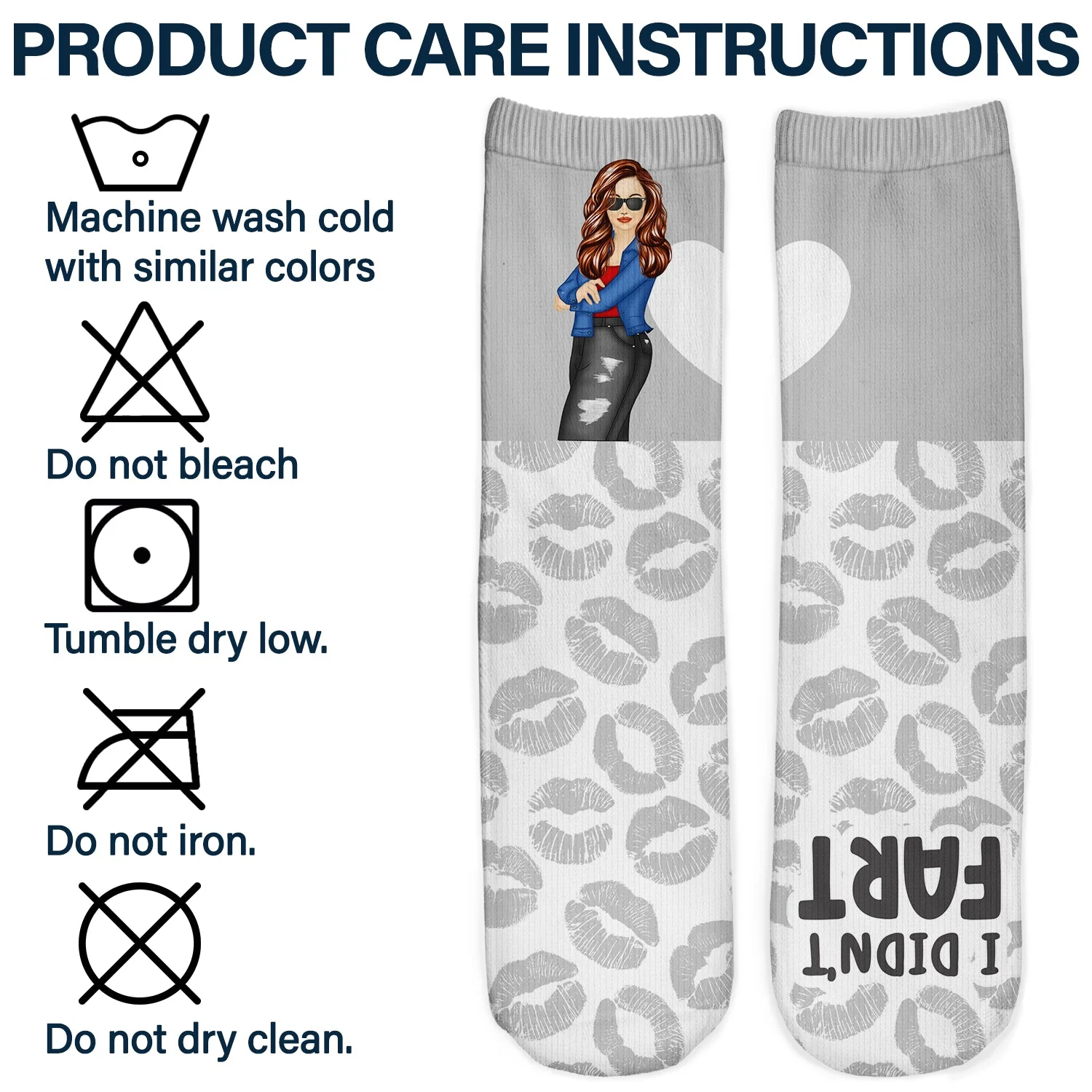 Blew You A Kiss - Gift For Couples - Personalized Socks - Image 6