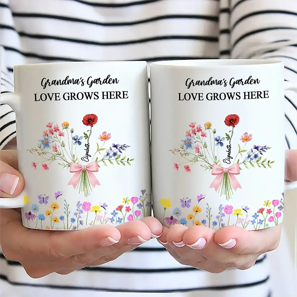Blooming Bond Of Mother And Daughter - Personalized Mug - Image 2