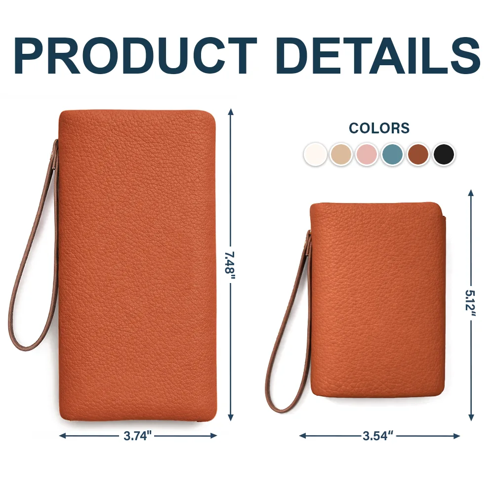 Blooming With Birth Flowers - Personalized Tri-Fold PU Leather Wristlet Wallet - Image 6