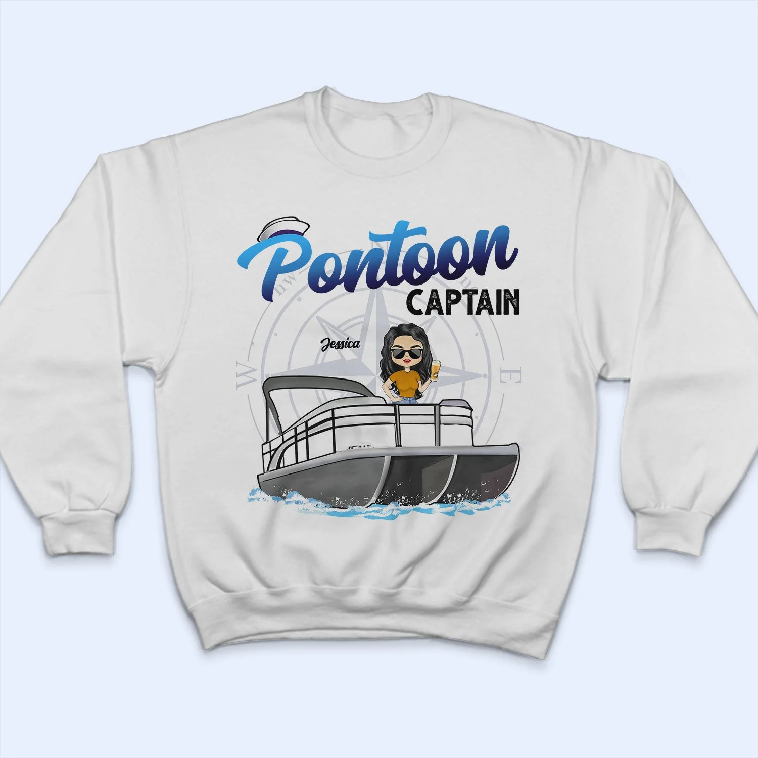 Boating Pontoon Captain - Birthday, Traveling, Cruising Gift For Pontooning Lovers, Beach Lovers, Travelers - Personalized Custom T Shirt - Image 5
