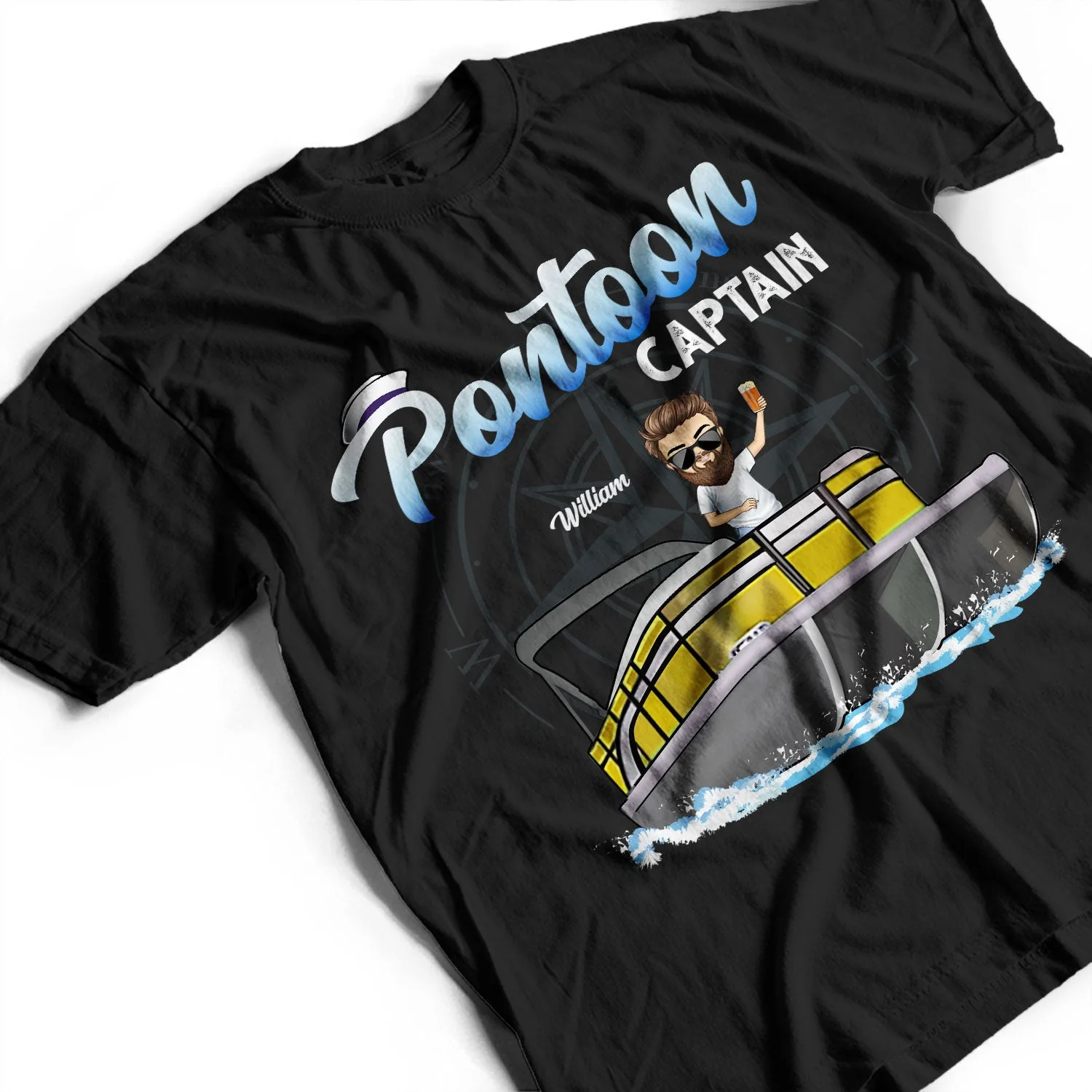 Boating Pontoon Captain - Birthday, Traveling, Cruising Gift For Pontooning Lovers, Travelers, Beach Lovers - Personalized Custom T Shirt - Image 3