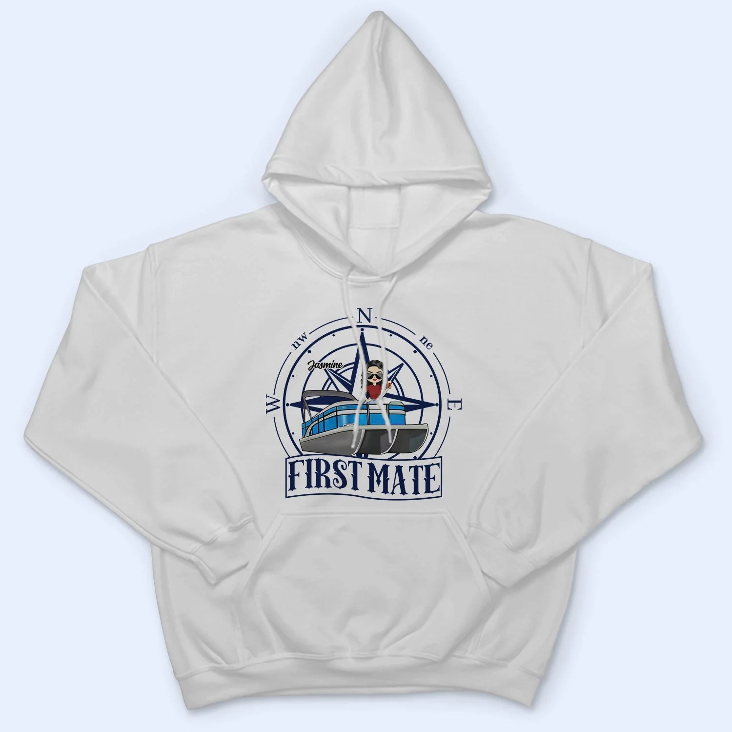 Boating Pontoon Captain First Mate - Gift For Couples, Husband, Wife, Pontooning Lovers, Lake Lovers, Travelers - Personalized T Shirt - Image 4