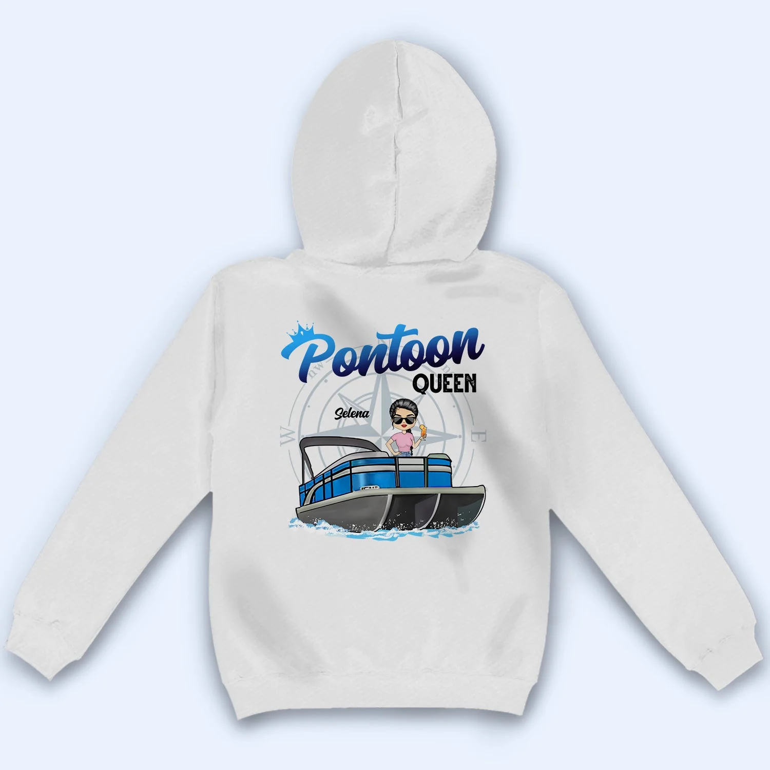 Boating Pontoon Queen - Birthday Gift For Women, Pontooning Lovers, Lake Lovers, Travelers - Personalized Custom T Shirt - Image 4