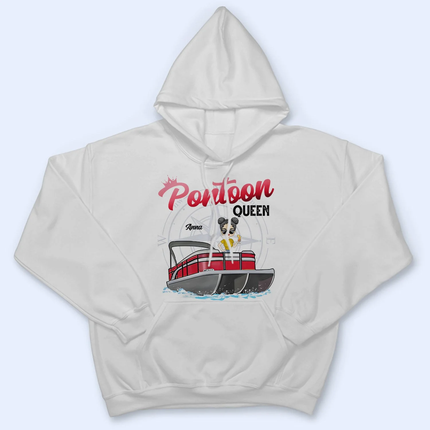 Boating Pontoon Queen - Birthday, Traveling, Cruising Gift For Pontooning Lovers, Beach Lovers, Travelers - Personalized Custom T Shirt - Image 4