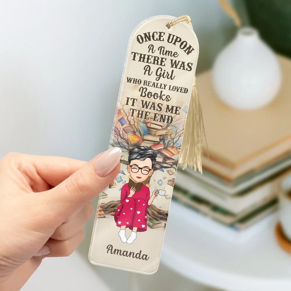 Book Tree Reading One More Chapter - Personalized Acrylic Bookmark - Image 3