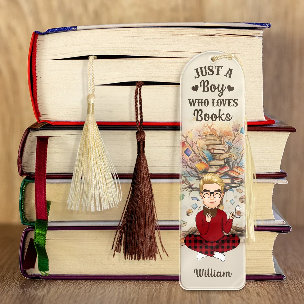 Book Tree Reading One More Chapter - Personalized Acrylic Bookmark - Image 4