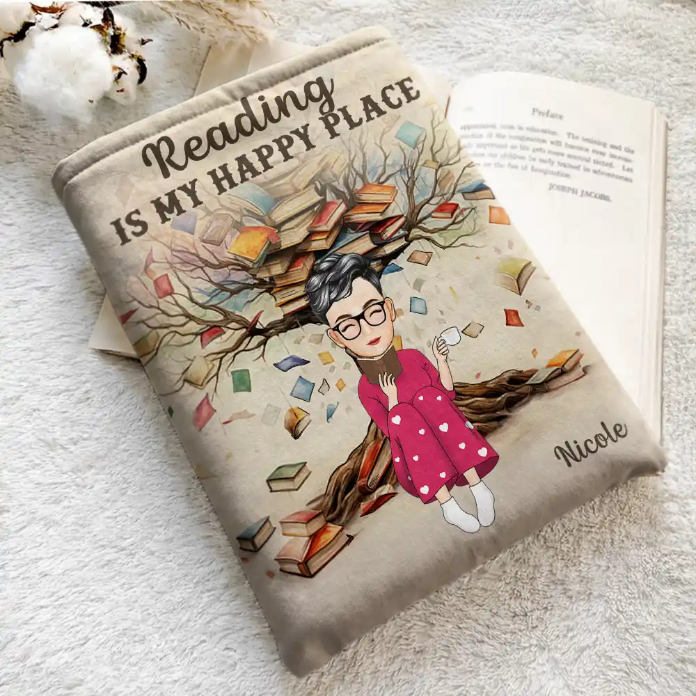Book Tree So Many Books So Little Time - Personalized Book Sleeve - Image 5