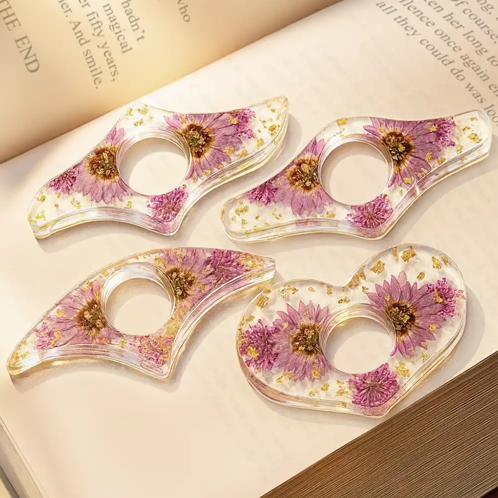 Book Whore Spread Those Pages - Personalized Resin Flower Page Holder - Image 3