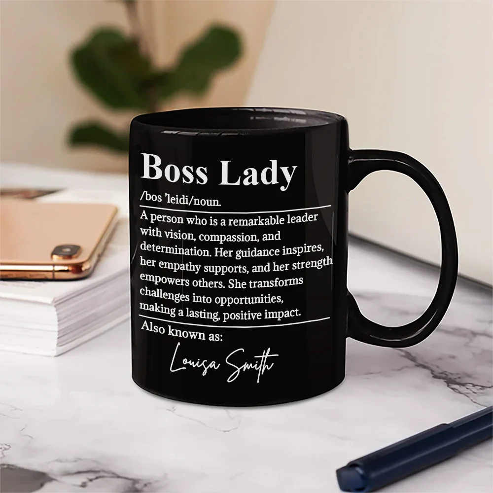 Boss Lady Who Is Remarkable Leader - Personalized Mug - Image 5
