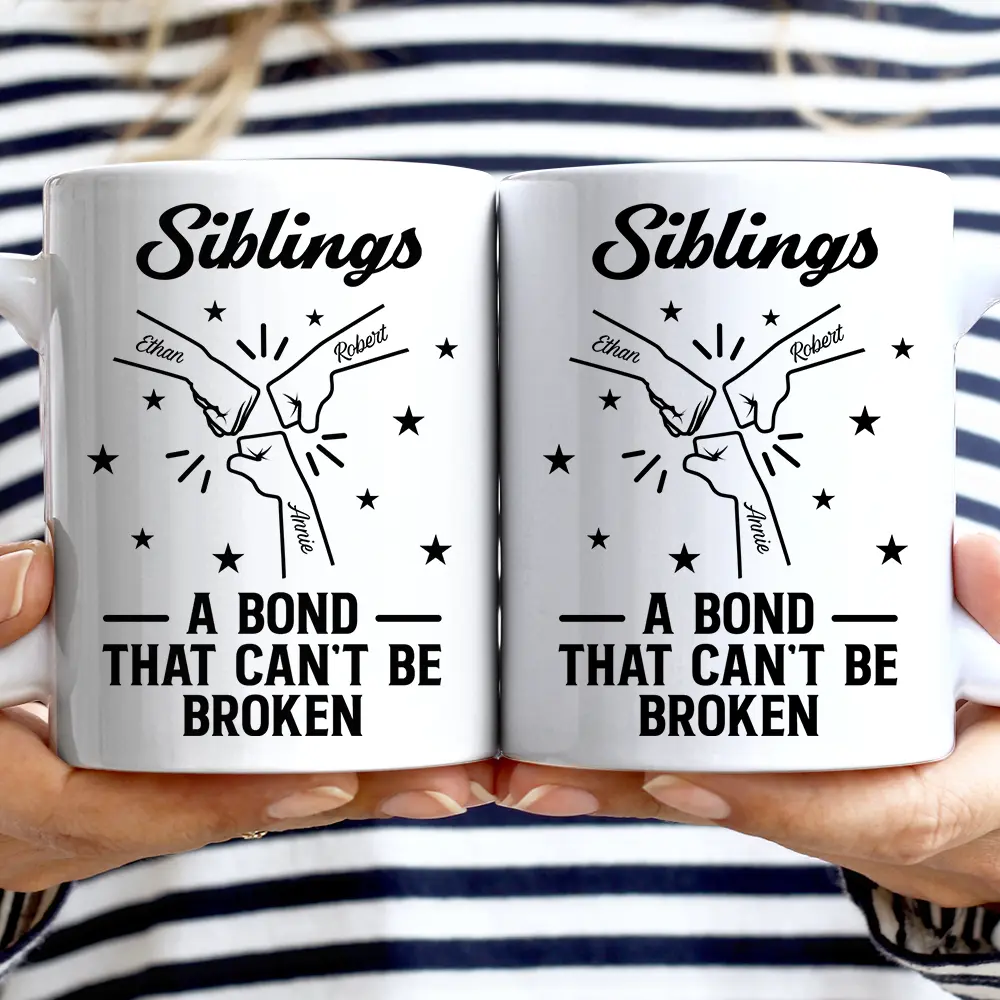 Brothers A Bond That Can't Be Broken - Personalized Mug - Image 2