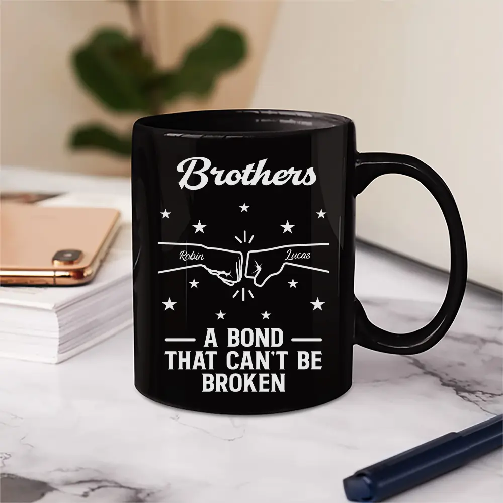 Brothers A Bond That Can't Be Broken - Personalized Mug - Image 5