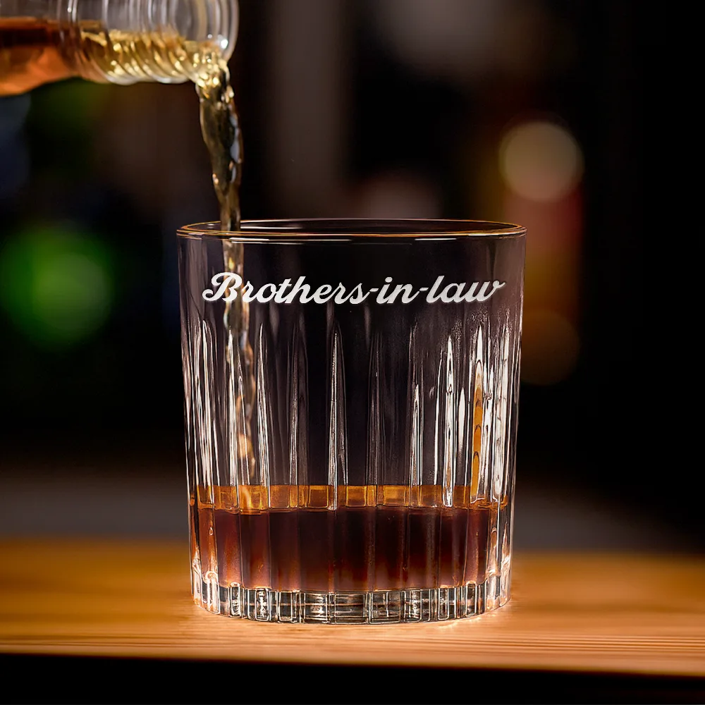 Brothers A Bond That Can't Be Broken - Personalized Rocks Whiskey Glass - Image 3