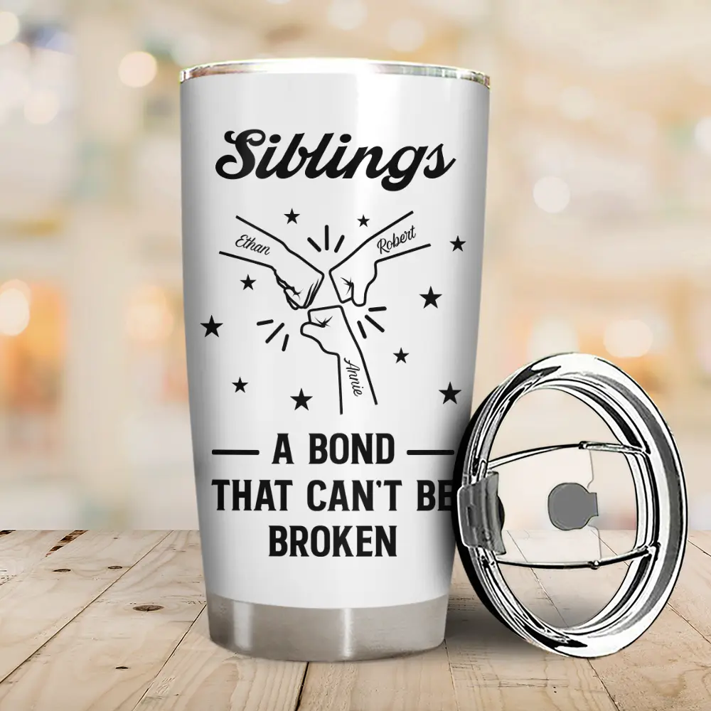 Brothers A Bond That Can't Be Broken - Personalized Tumbler - Image 2