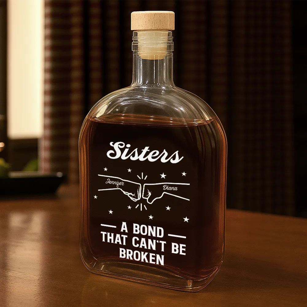 Brothers A Bond That Can't Be Broken - Personalized Whiskey Bottle - Image 2