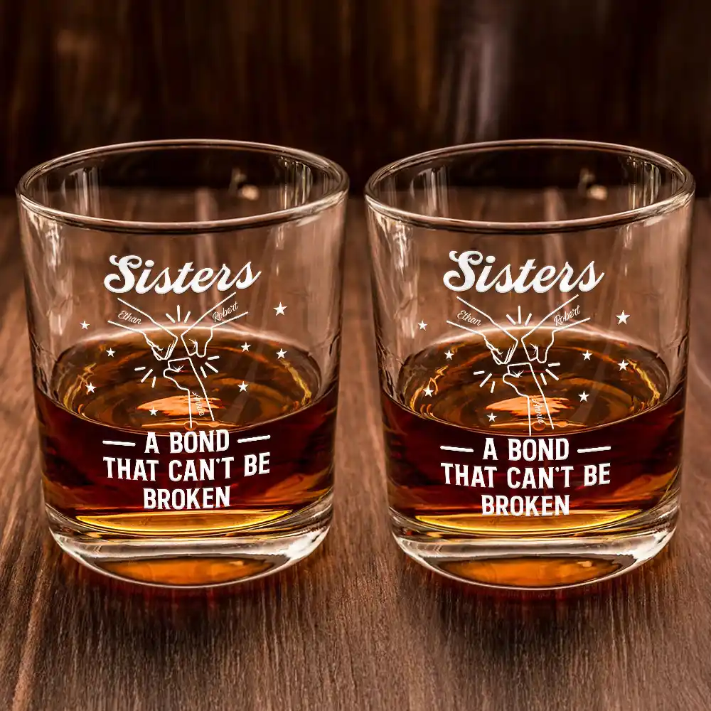 Brothers A Bond That Can't Be Broken - Personalized Whiskey Glass - Image 2