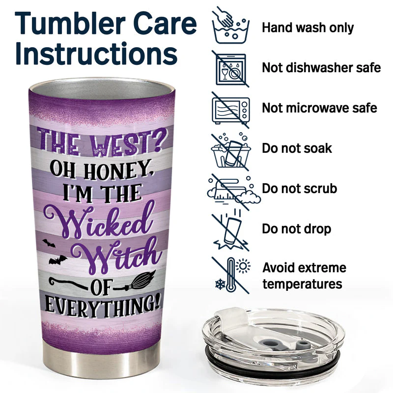 Buckle Up Buttercup You Just Flipped My Witch Switch Witchy - Witch Gifts - Personalized Custom Tumbler - Image 5