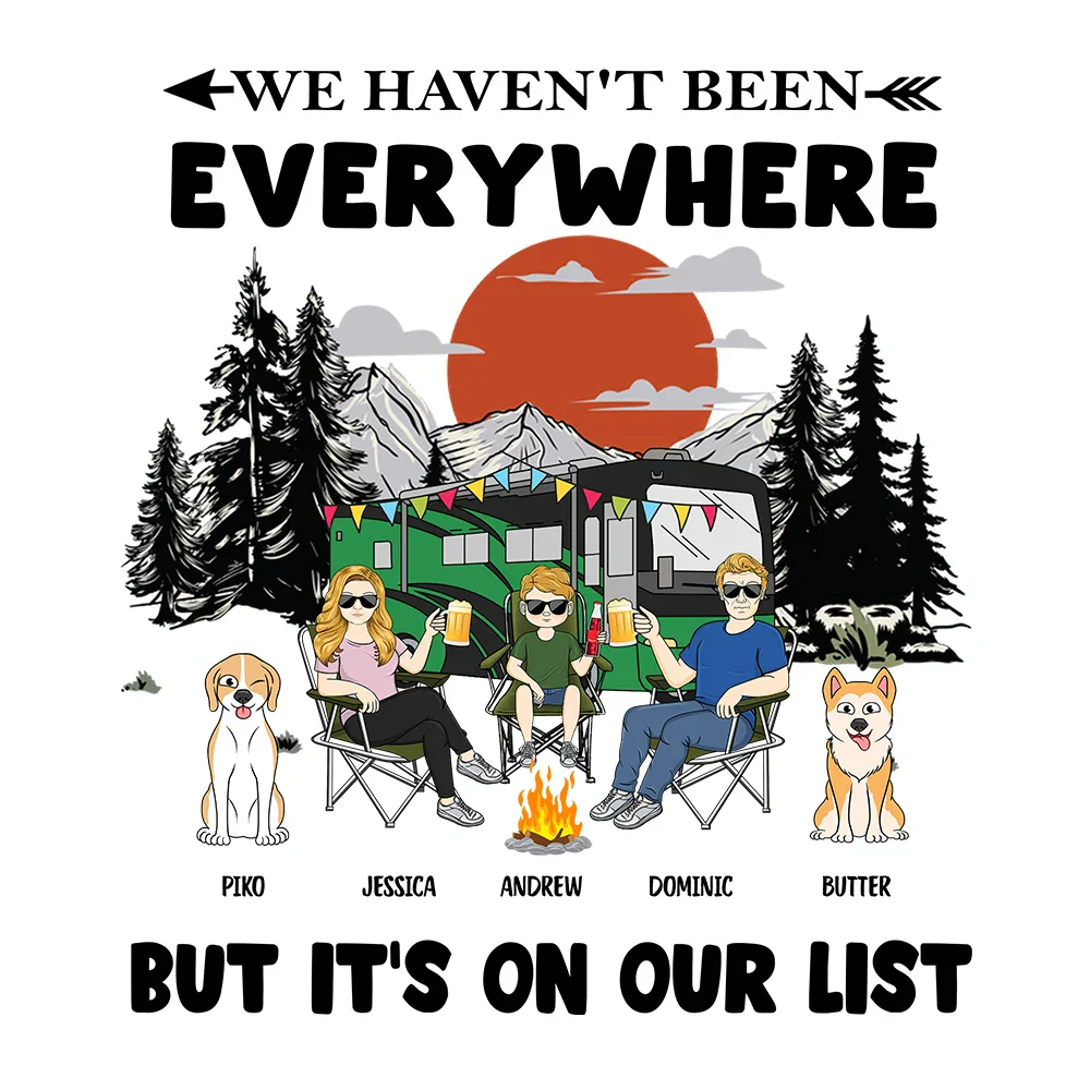But It's On Our List Camping Couples - Personalized Camping Decal, Decor Decal - Image 2
