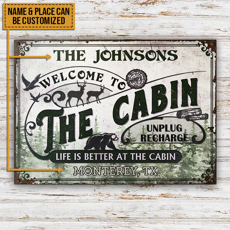 Cabin Life Is Better Custom Classic Metal Signs - Image 3