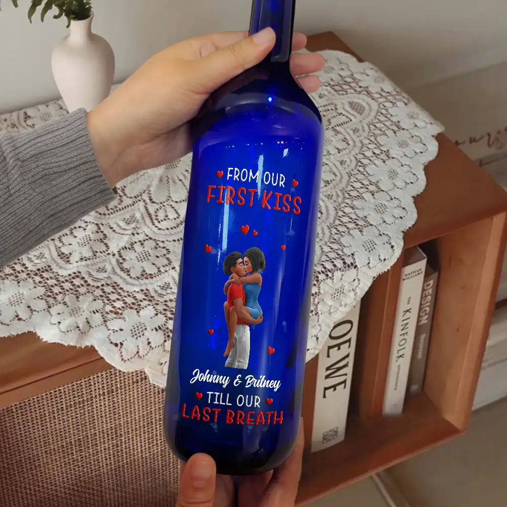 Calendar I Met You Liked You Love You Forever - Personalised Bottle Light - Image 3