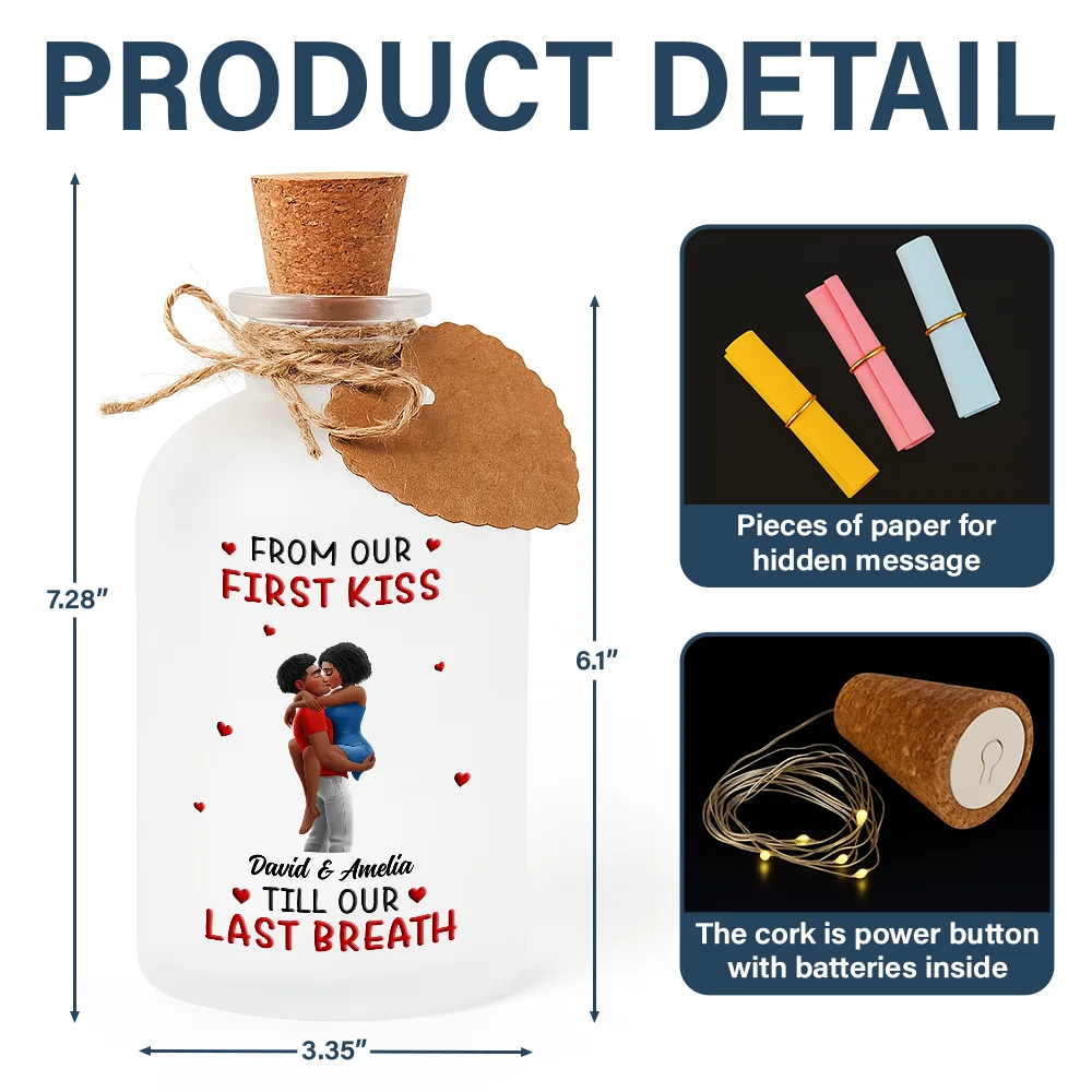 Calendar I Met You Liked You Love You Forever - Personalized Short Bottle Light - Image 5
