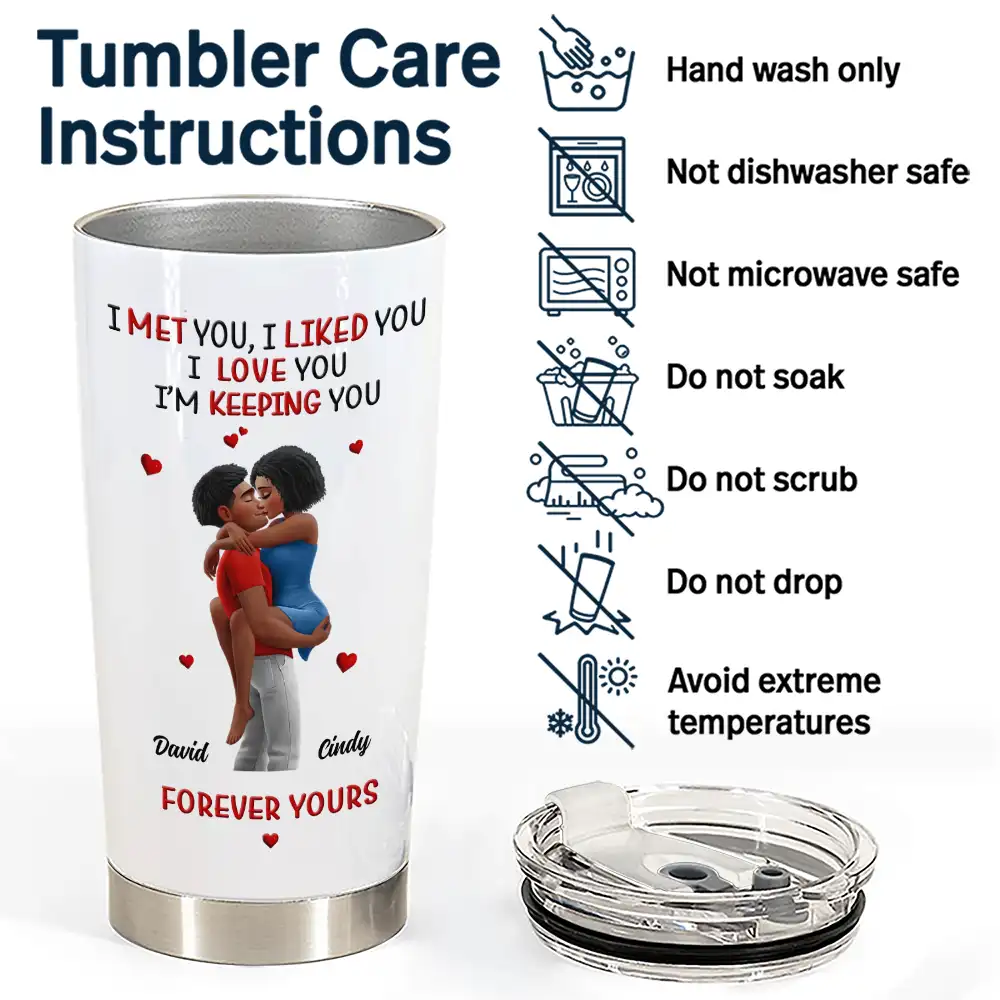 Calendar I Met You Liked You Love You Forever - Personalized Tumbler - Image 5