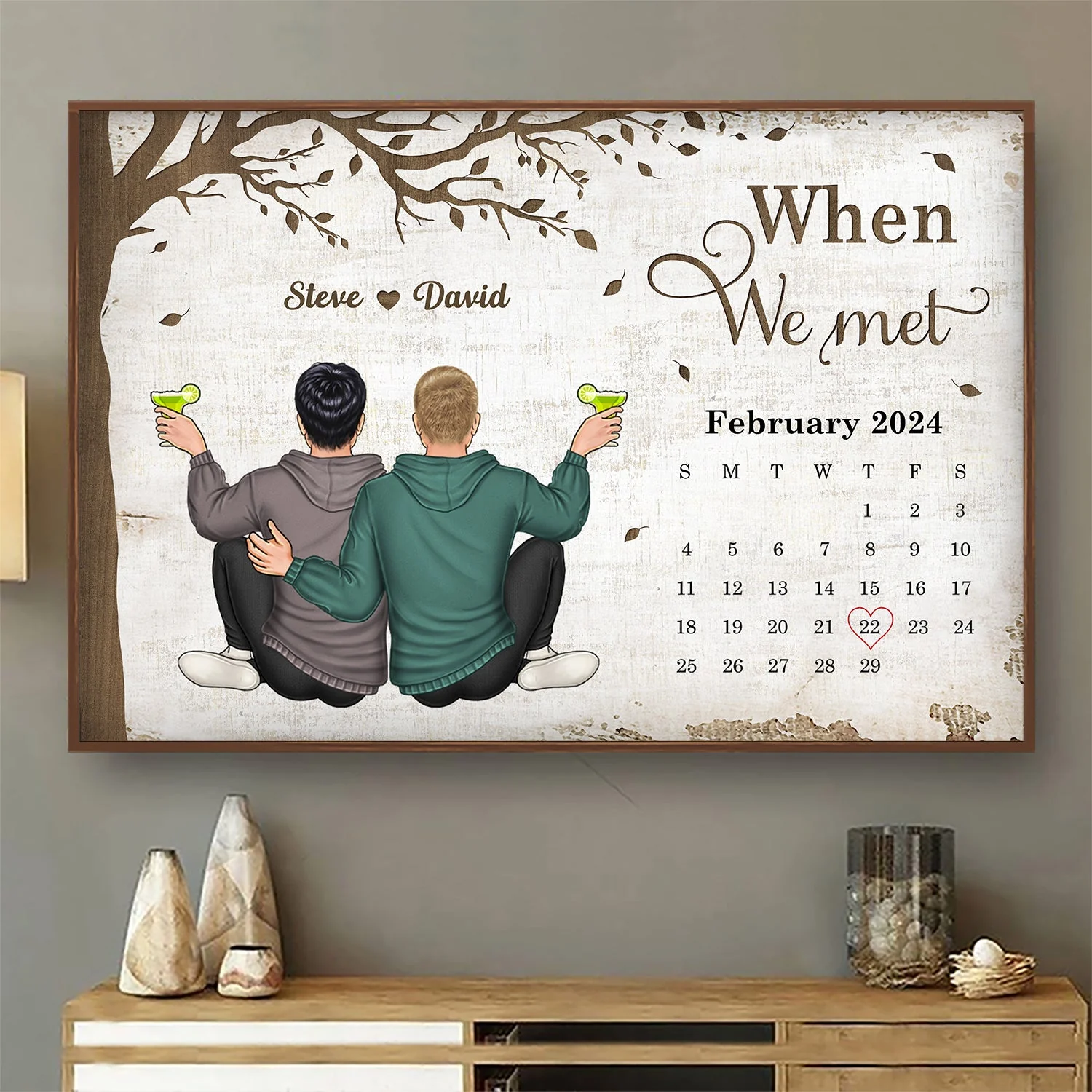 Calendar The Day Our Journey Began - Gift For Couples - Personalized Poster - Image 2