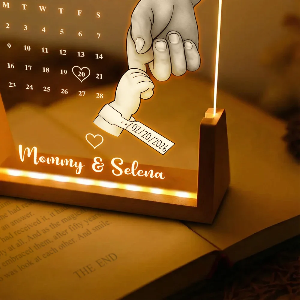 Calendar The Day You Became My Dad Mom - Personalized Night Light - Image 6