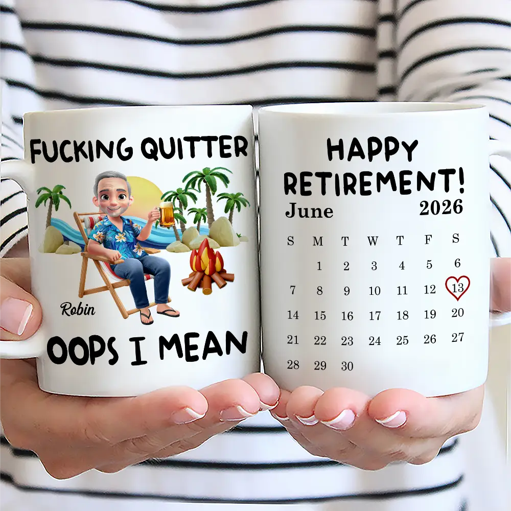 Calendar The Legend Has Retired 3D - Personalized Mug - Image 2