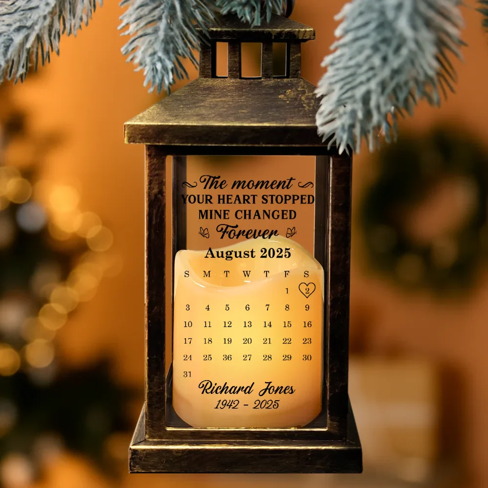 Calendar The Moment Your Heart Stopped - Personalized LED Candle Lantern - Image 3