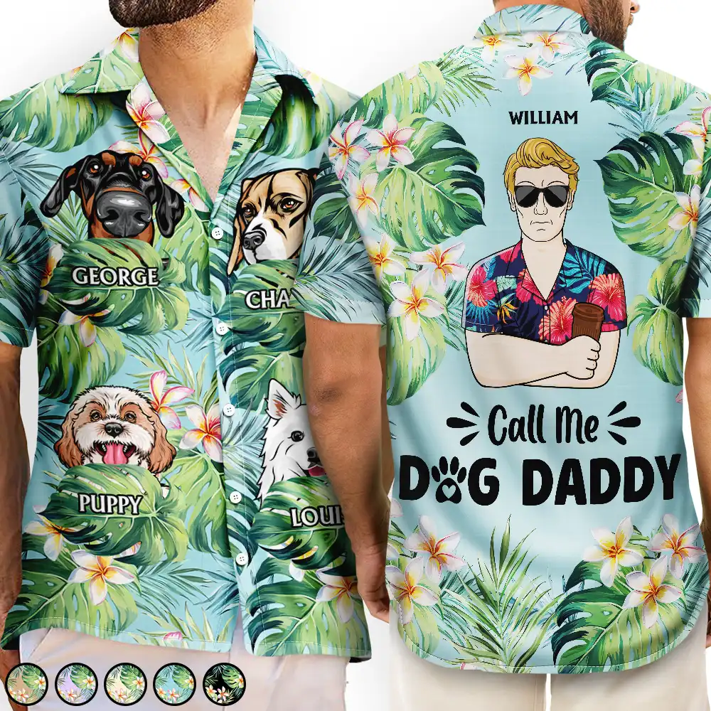 Call Me Dog Dad - Personalized Hawaiian Shirt