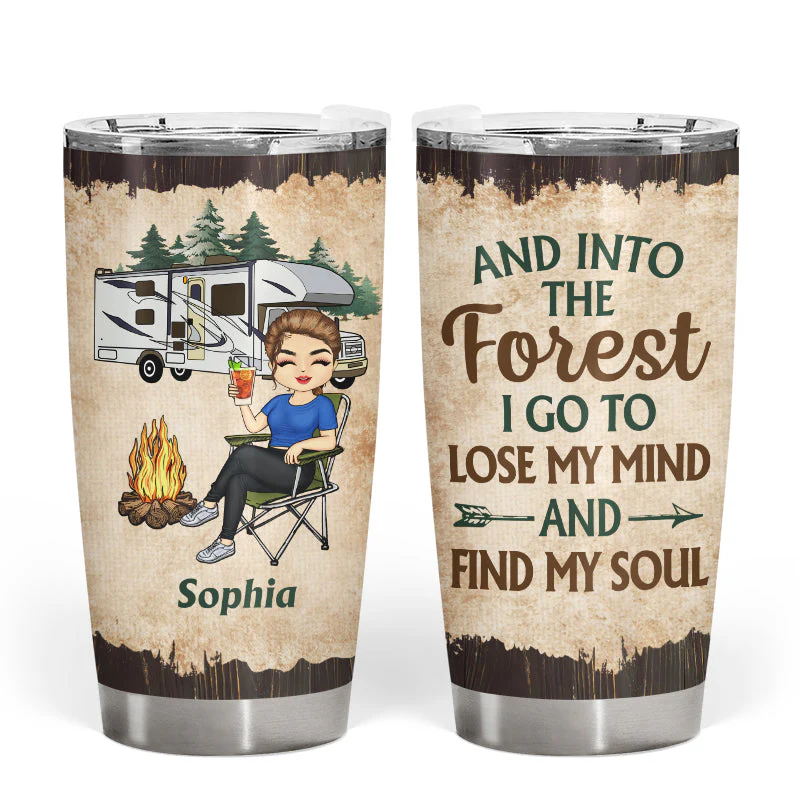 Camper Queen Classy Sassy - Gift For Camping Lovers - Personalized Custom Tumbler - Image 3
