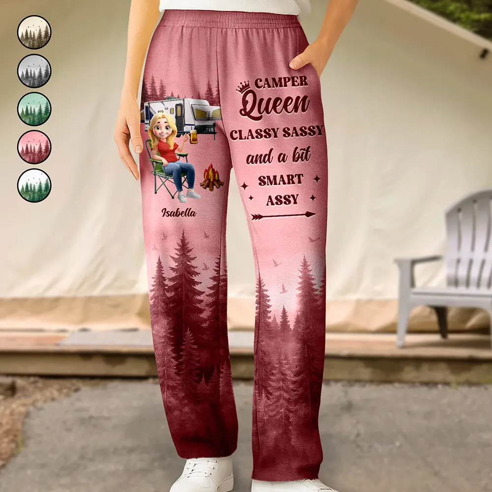 Camper Queen Classy Sassy - Personalized Pajama Pants