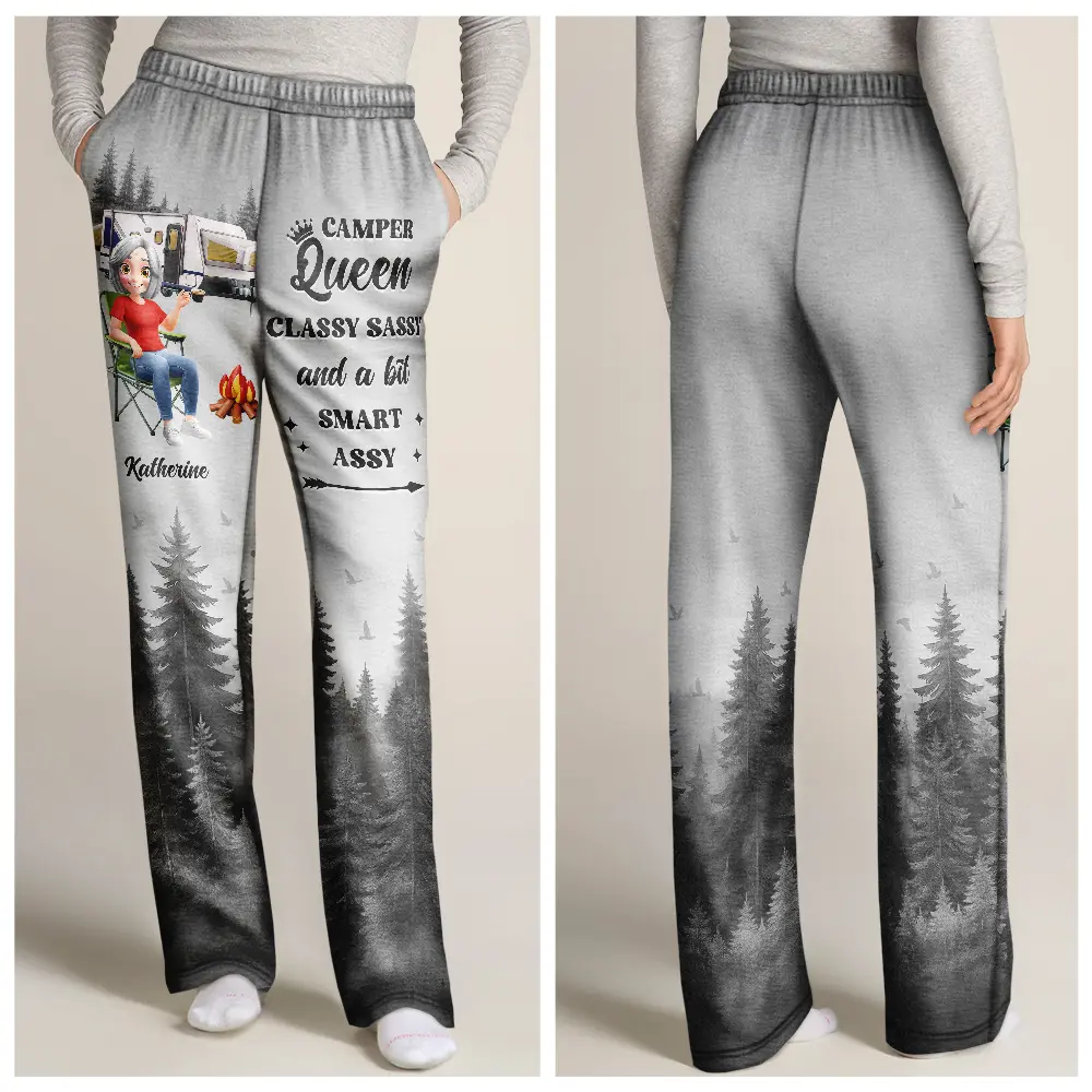 Camper Queen Classy Sassy - Personalized Pajama Pants - Image 3