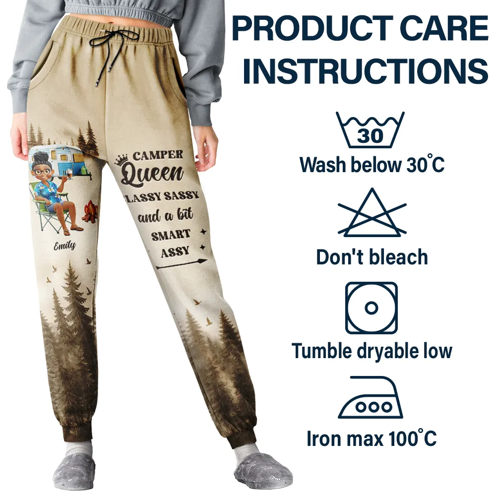 Camper Queen Classy Sassy - Personalized Pajama Pants - Image 5