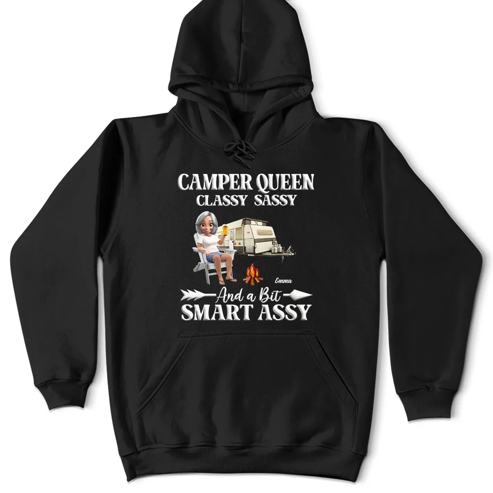 Camper Queen Classy Sassy - Personalized T Shirt - Image 4