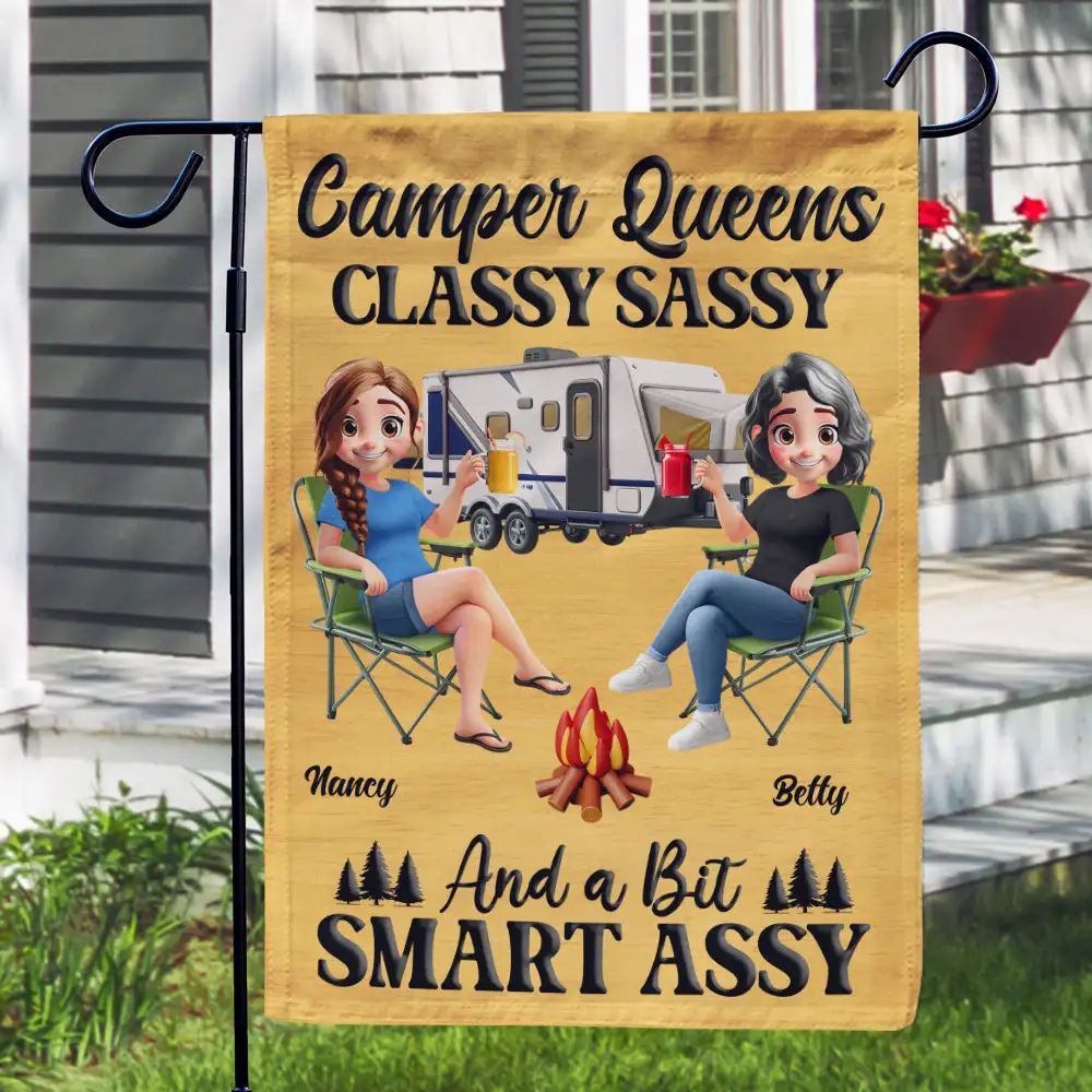 Camper Queens Classy Sassy - Personalized Flag - Image 3