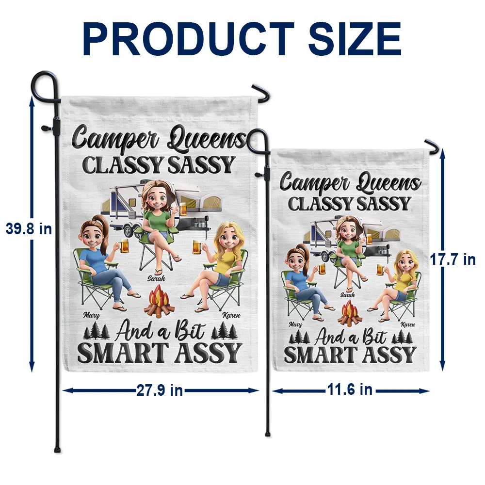 Camper Queens Classy Sassy - Personalized Flag - Image 5