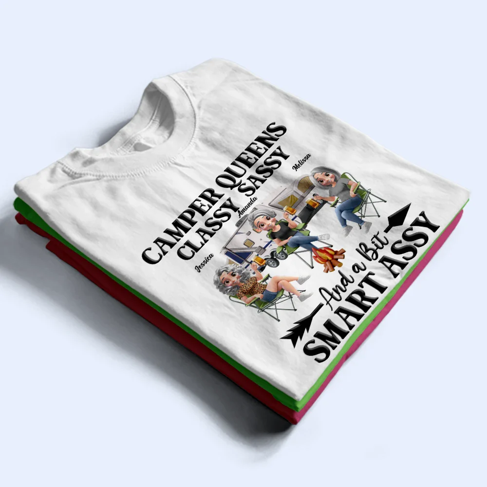 Camper Queens Classy Sassy - Personalized T Shirt - Image 2