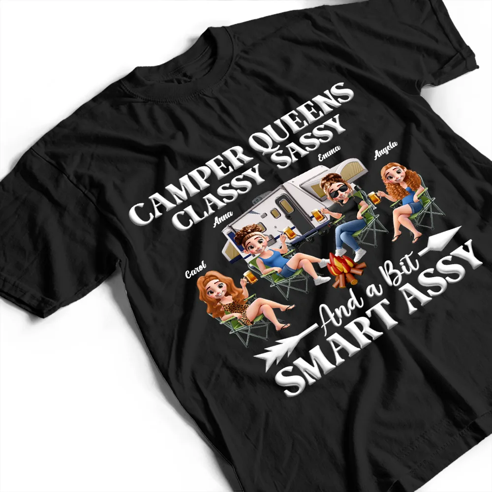 Camper Queens Classy Sassy - Personalized T Shirt - Image 3