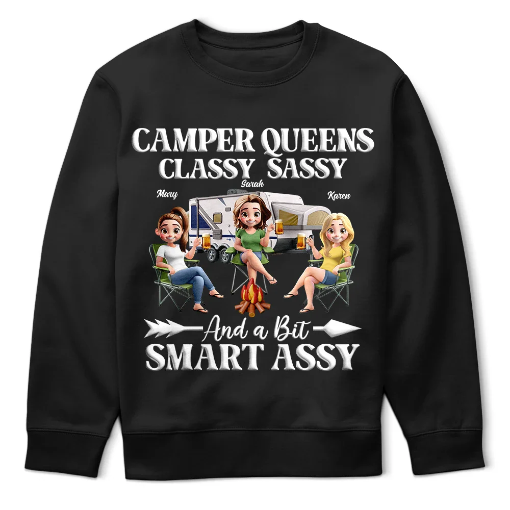 Camper Queens Classy Sassy - Personalized T Shirt - Image 5